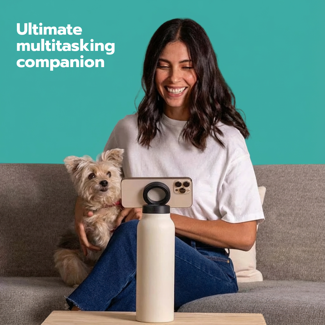 Water Bottle with MagSafe Phone Holder