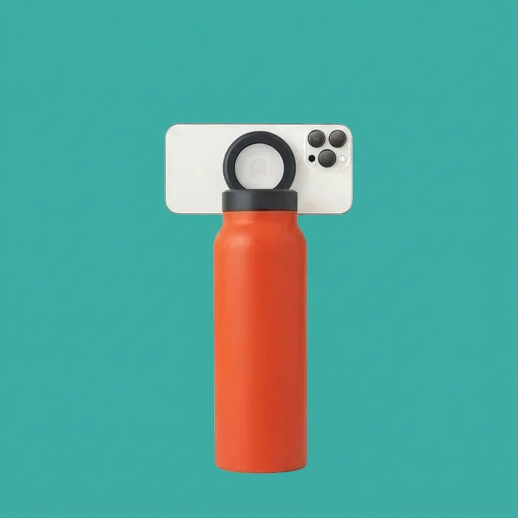 Water Bottle with MagSafe Phone Holder